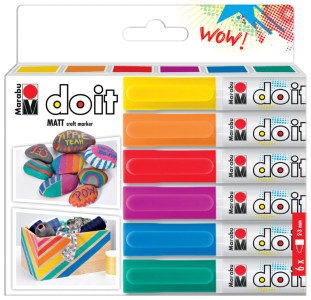 Marabu Marqueur acrylique DO IT Craftmarker, set de 6