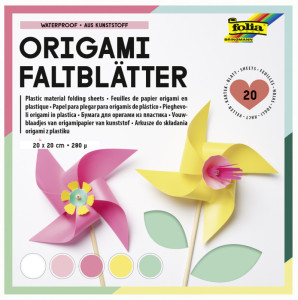 folia Feuille pour origami, en plastique, 200 x 200 mm