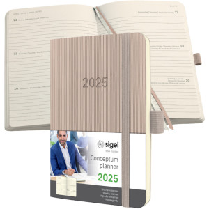 sigel Buchkalender Conceptum 2025, ca. DIN A6, schwarz