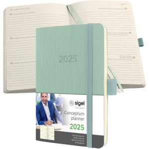 sigel Buchkalender Conceptum 2025, ca. DIN A6, schwarz