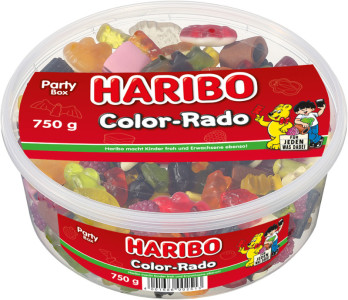 HARIBO Bonbon gélifié aux fruits COLOR-RADO, boîte de 750 g