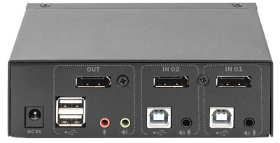 DIGITUS Switch KVM, 2x1, noir