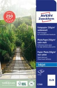 AVERY Zweckform Papier photo Inkjet PREMIUM, 13x18cm, blanc