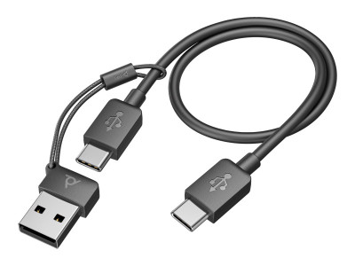 HP - Poly : POLY VOYAGER FOCUS 2 USB-C-C HEADSET +USB-C/A ADAPTER WW