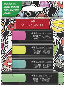 FABER-CASTELL Surligneur TEXTLINER 46 GRAFFITI, étui de 4