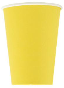 PROnappe Gobelet en carton, 0,2 l, jaune