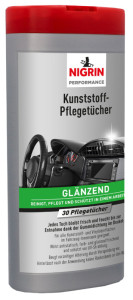 NIGRIN Kunststoff-Pflegetücher glänzend, Spenderbox