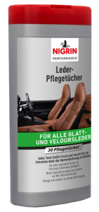 NIGRIN Leder-Pflegetücher, Spenderbox