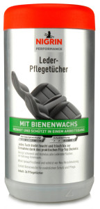 NIGRIN Leder-Pflegetücher, Spenderbox