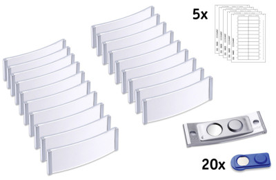 AVERY Zweckform Porte-nom, 68 x 22 mm, set de 5, argent