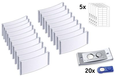 AVERY Zweckform Porte-nom, 70 x 30 mm, set de 5, argent