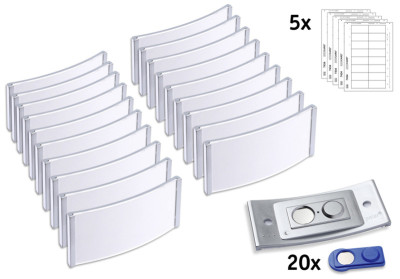 AVERY Zweckform Porte-nom, 80 x 34 mm, set de 5, argent