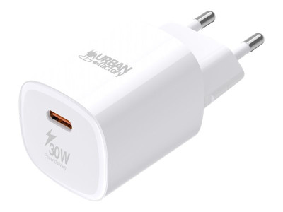 Urban Factory : 30W USB-C WALL CHARGER - 1X 3A USB-C - 30W POWER DELIVERY - EU