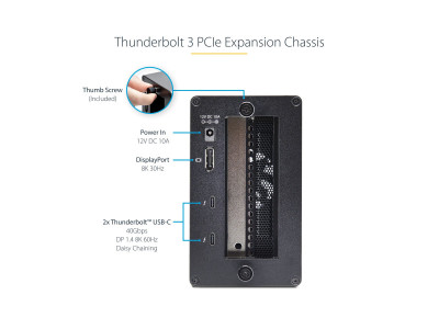 Startech : THUNDERBOLT 3 PCIE CHASSIS DUAL EXTERNAL PCI EXPRESS ENCLOSURE