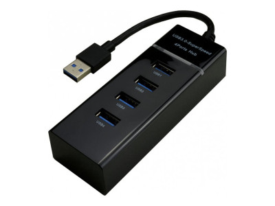 MCL Samar : 4-PORT USB 3.0 HUB - BLACK