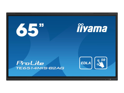 Iiyama : TE6514MIS-B2AG 65IN TOUCH IR+ VA 4K/435CD/4HDMI/DP/2USB-C/24:7