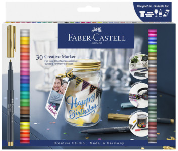 FABER-CASTELL Creative Marker, étui de 30