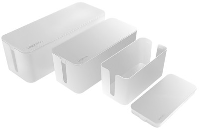 LogiLink Set de boîtes à câbles, 3 tailles, blanc