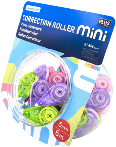 PLUS JAPAN Roller correcteur Mini Pastel Candy Jar, 5 mm x6m