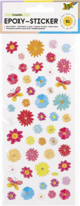 folia Sticker époxy FLOWERS, effet 3D