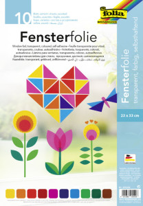 folia Film pour fenêtre, 350 x 500 mm, 10 feuilles, assorti