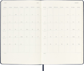 MOLESKINE Taschenkalender 2025, Tage, P/A6, Softc., schwarz