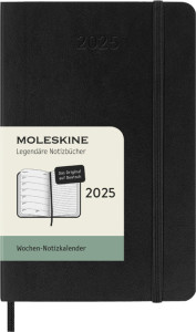 MOLESKINE Taschenkalender 2025, Wochen, P/A6, Softc.,schwarz