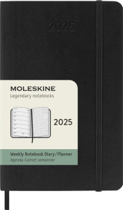 MOLESKINE Taschenkalender 2025, Wochen, P/A6, schwarz