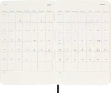 MOLESKINE Taschenkalender 2025, Wochen, P/A6, Softcover,blau