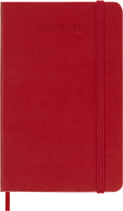 MOLESKINE Agenda de poche 2024/2025, 18 mois, P/A6, rouge