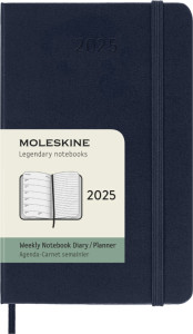 MOLESKINE Agenda 2025, semainier, L/A5, rigide, bleu