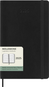 MOLESKINE Agenda 2025, semainier, L/A5, souple, noir