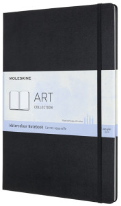 MOLESKINE Carnet aquarelle, L/A5, 200g/m2, noir