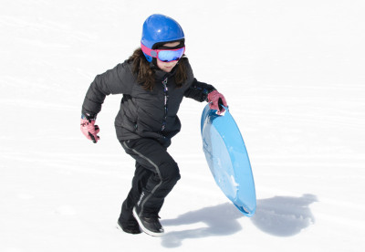 EDA Luge toupie, plastique, diamètre: 640 mm, rouge