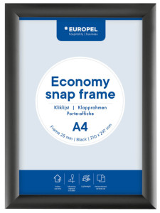 EUROPEL Cadre porte-affiche ECONOMY, A3, 25 mm, noir