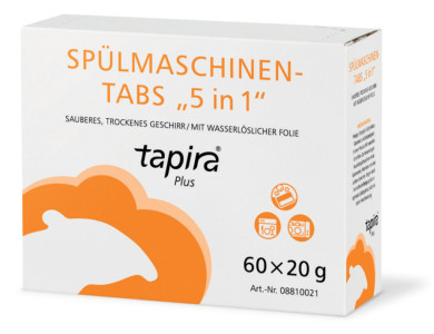 Tapira Plus Pastille pour lave-vaisselle 5 in 1, carton