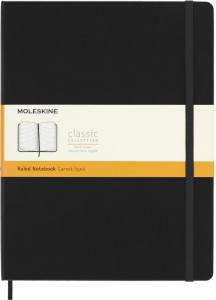 MOLESKINE Carnet rigide, XL/A4, ligné, noir