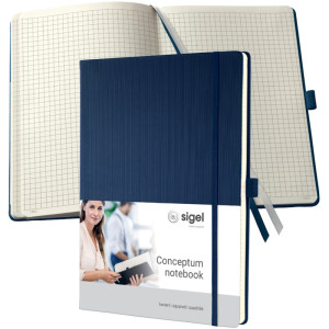 sigel Notizbuch Conceptum, DIN A4, liniert, blau