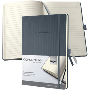 sigel Notizbuch Conceptum, DIN A4, liniert, grau