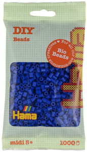 Hama Bügelperlen Bio midi, blau, im Beutel