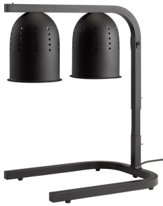 APS Lampe chauffante avec 2 lampes infrarouges, noir