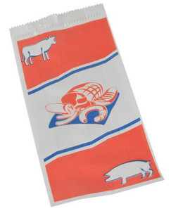 PAPSTAR Sachet à viande, imprimé bicolore, blanc