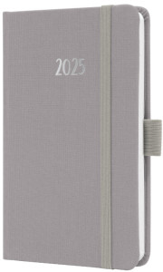 sigel Agenda de poche Jolie Feel 2025, textile, A6, gris