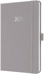 sigel Agenda de poche Jolie Feel 2025, textile, A5, gris