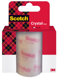 Scotch Ruban adhésif Crystal Clear 600, 19 mm x 33 m, 12+2