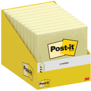 Post-it Bloc-note adhésif Z-Notes, 76 x 76 mm, jaune pastel