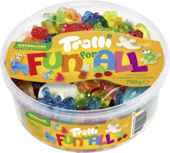 Trolli Fruchtgummi FUN FOR ALL, 750 g Runddose