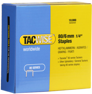 TACWISE Agrafes 80/6 mm galvanisées, 10.000 pièces