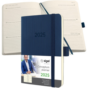 sigel Agenda planning Conceptum 2025, env. A6, bleu