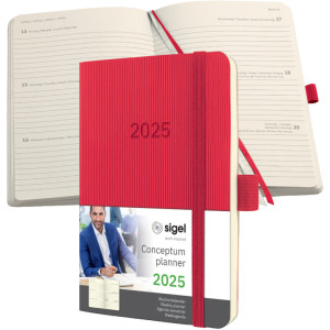 sigel Agenda planning Conceptum 2025, env. A6, bleu